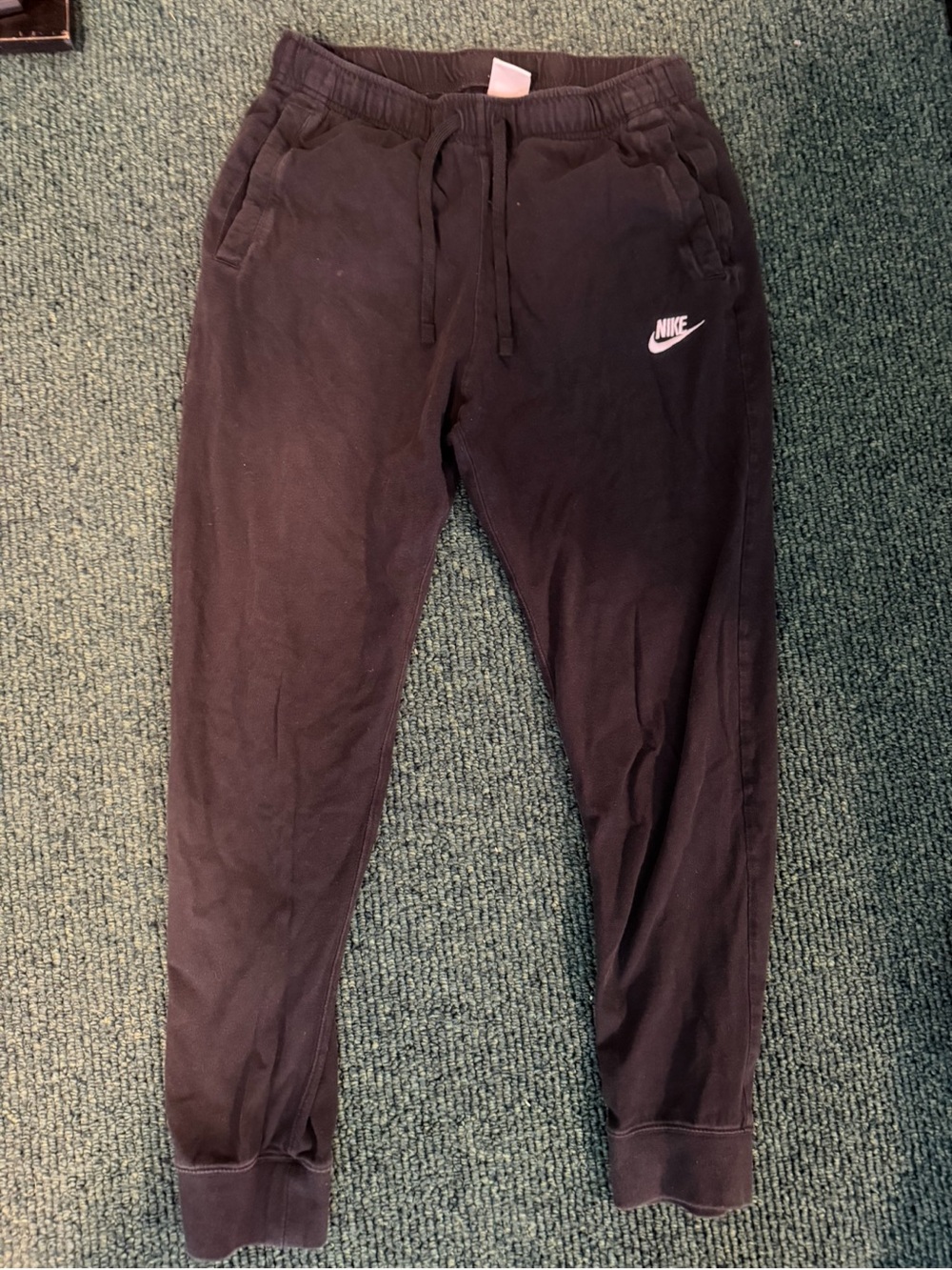 Nike Black Jogger Sweatpants with White Logo Tag